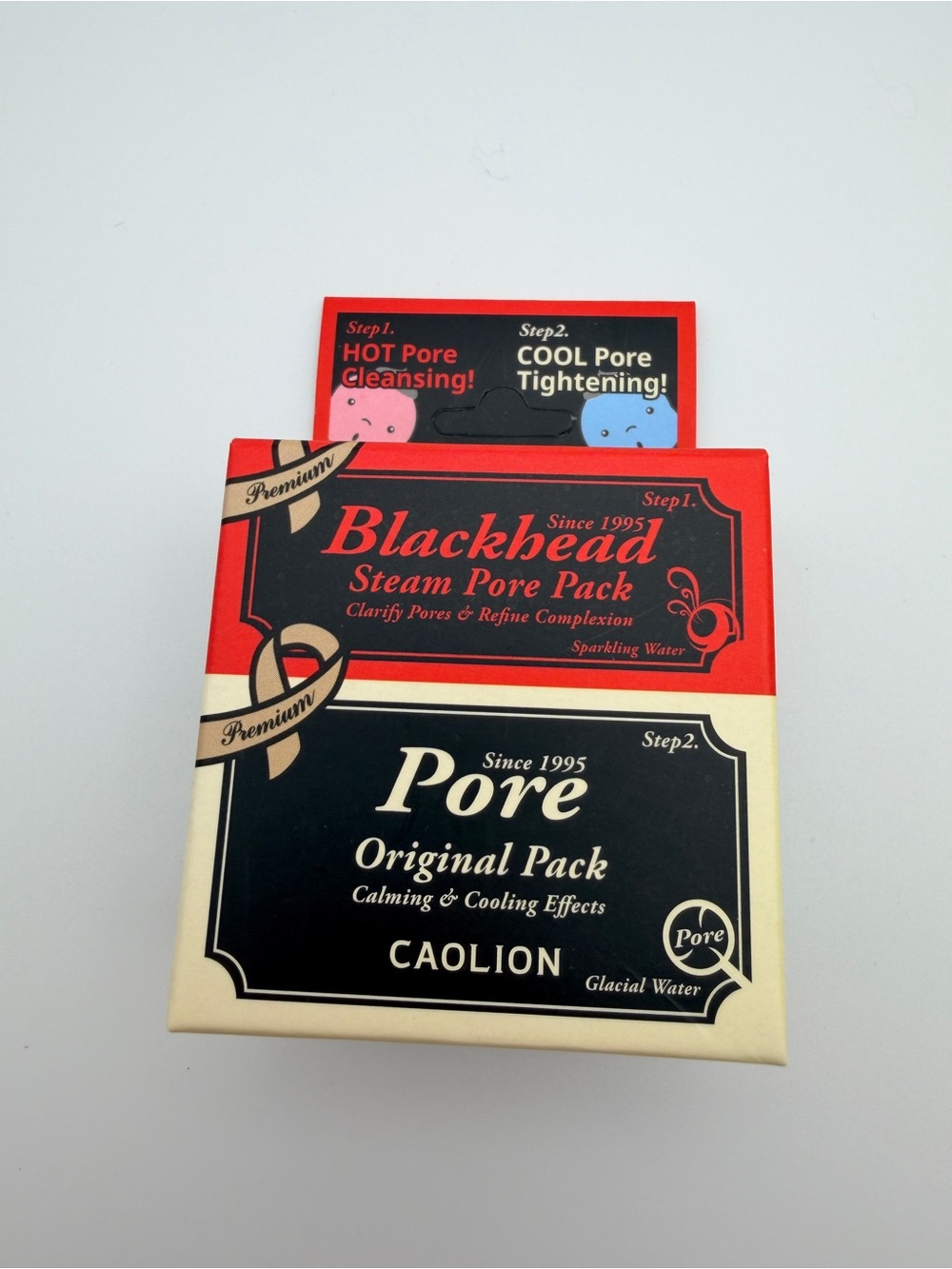 Blackhead Steam & Original Pore Pack CAOLION Hot & Cool Pore Pack Duo New Sealed